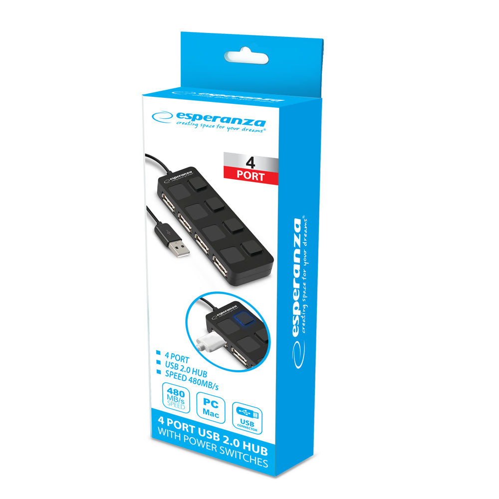 ESPERANZA USB 2.0 HUB 4x USB