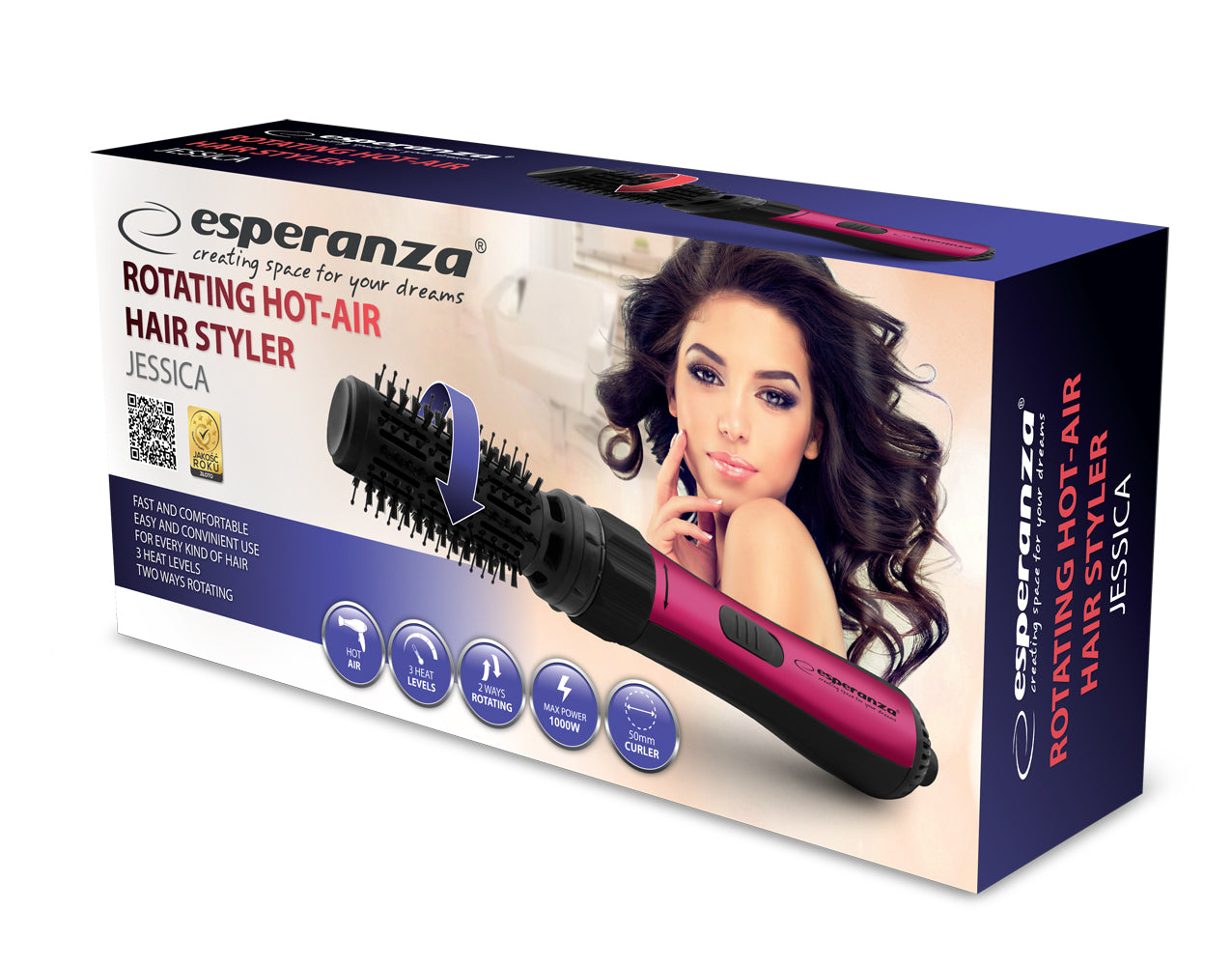 ESPERANZA LOKÓWKO-SUSZARKA DO WŁOSÓW OBROTOWA JESSICA