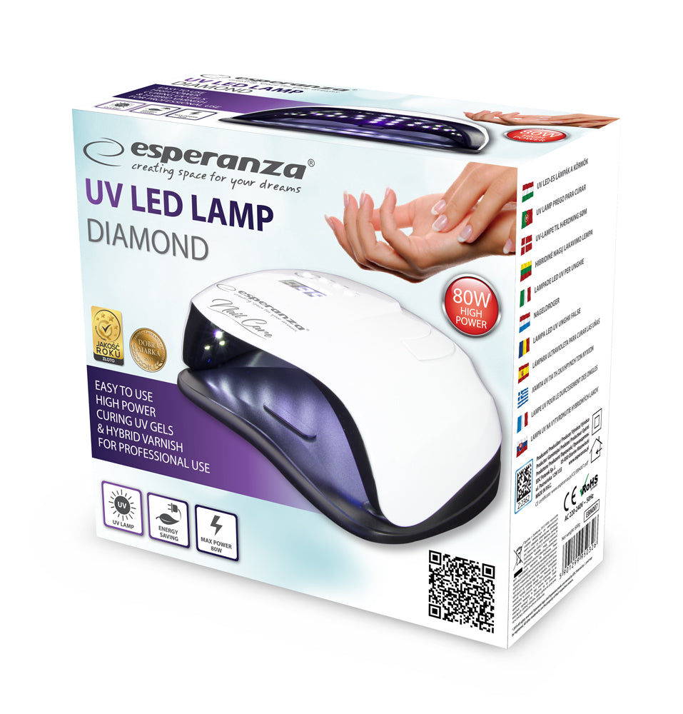 ESPERANZA LAMPA UV LED DO LAKIERU HYBRYDOWEGO DIAMOND 80W