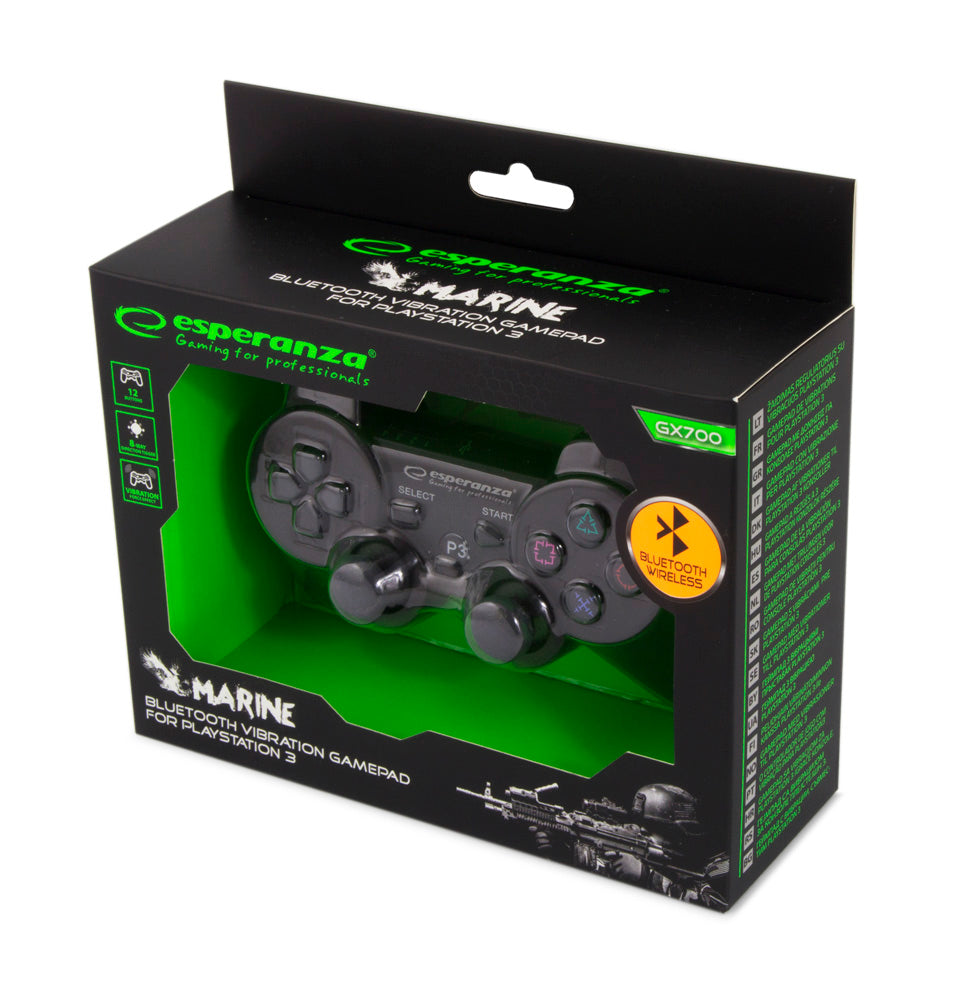ESPERANZA GAMEPAD BEZPRZEW. BLUETOOTH PS3 MARINE CZARNY