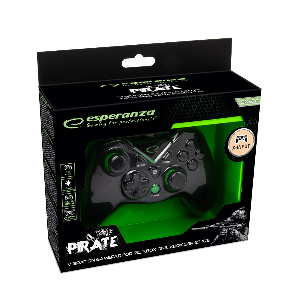 ESPERANZA GAMEPAD PC/XBOX ONE/XBOX SERIES X/S USB PIRATE