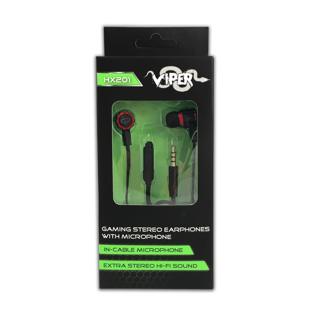 ESPERANZA SŁUCHAWKI DOUSZNE Z MIKROFONEM GAMING VIPER CZARNO-CZERWONE