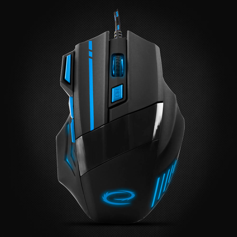 ESPERANZA MYSZ PRZEWOD. GAMING LED 7D OPT. USB WOLF NIEBIESKA
