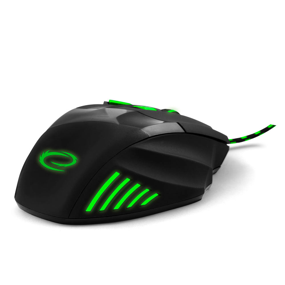 ESPERANZA MYSZ PRZEWOD. GAMING LED 7D OPT. USB WOLF ZIELONA