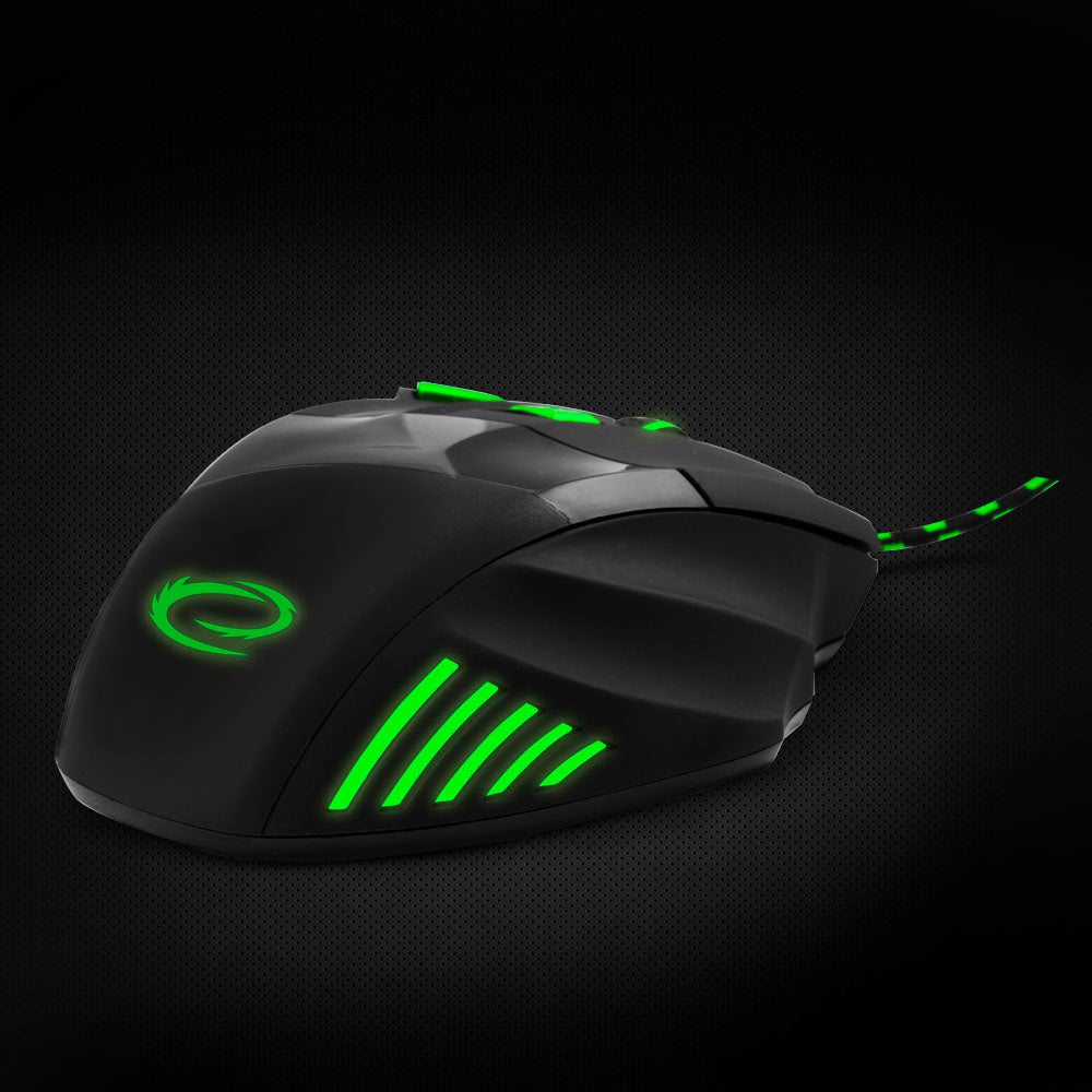 ESPERANZA MYSZ PRZEWOD. GAMING LED 7D OPT. USB WOLF ZIELONA