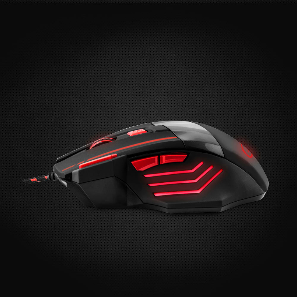 ESPERANZA MYSZ PRZEWOD. GAMING LED 7D OPT. USB WOLF CZERWONA
