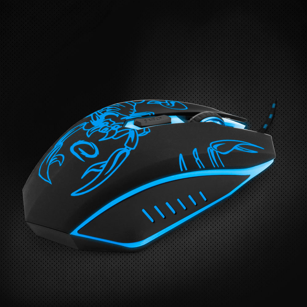 ESPERANZA MYSZ PRZEWOD. GAMING LED 6D OPT. USB SCORPIO NIEBIESKA