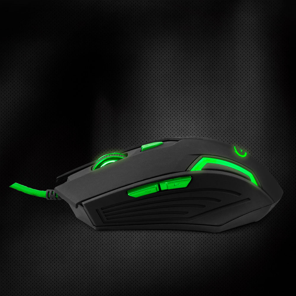 ESPERANZA MYSZ PRZEWOD. GAMING LED 6D OPT. USB FIGHTER ZIELONA