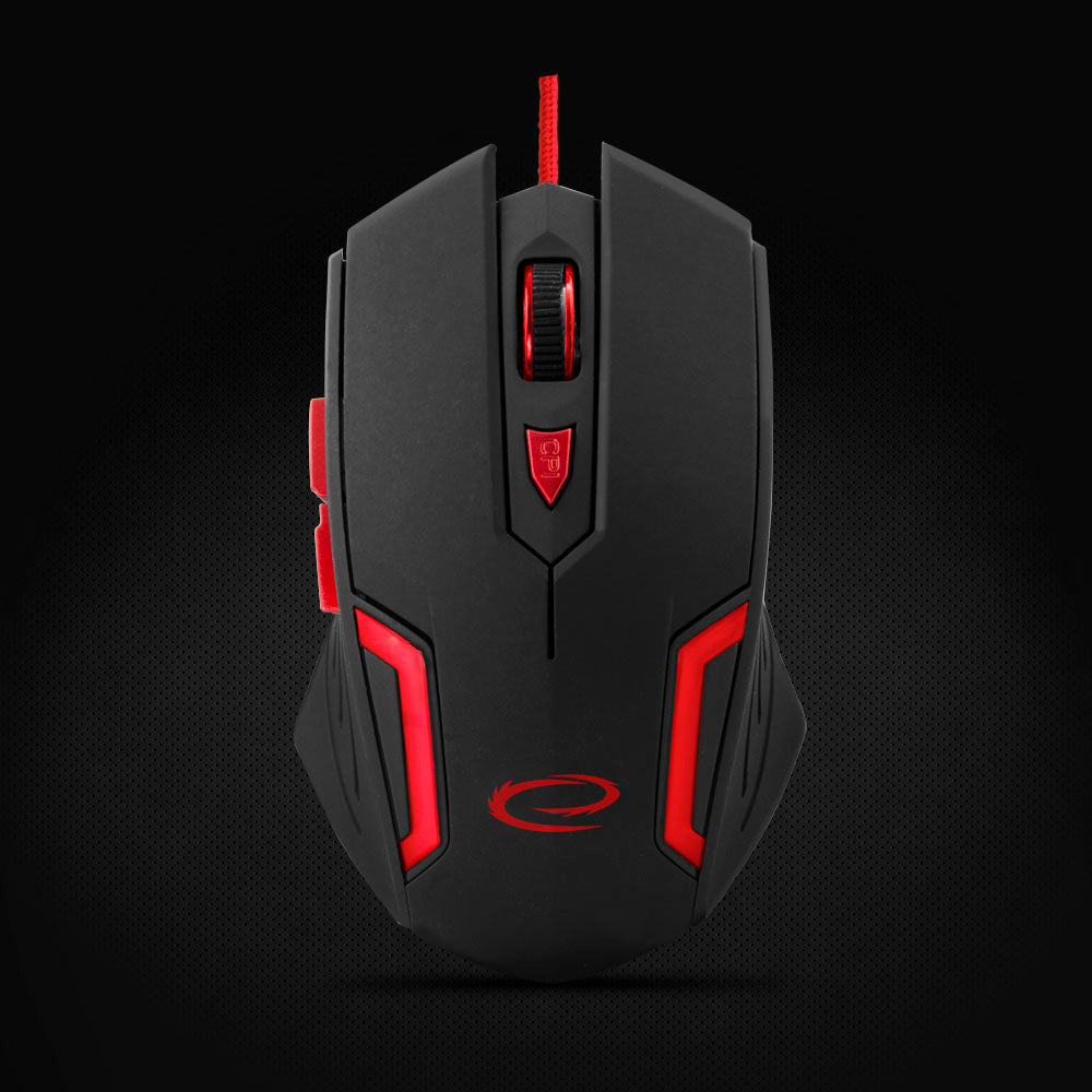 ESPERANZA MYSZ PRZEWOD. GAMING LED 6D OPT. USB FIGHTER CZERWONA