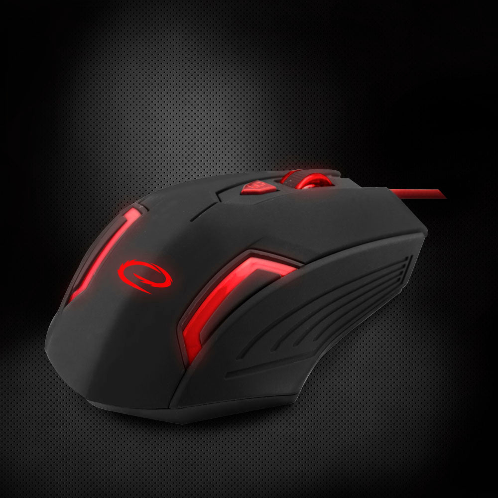 ESPERANZA MYSZ PRZEWOD. GAMING LED 6D OPT. USB FIGHTER CZERWONA