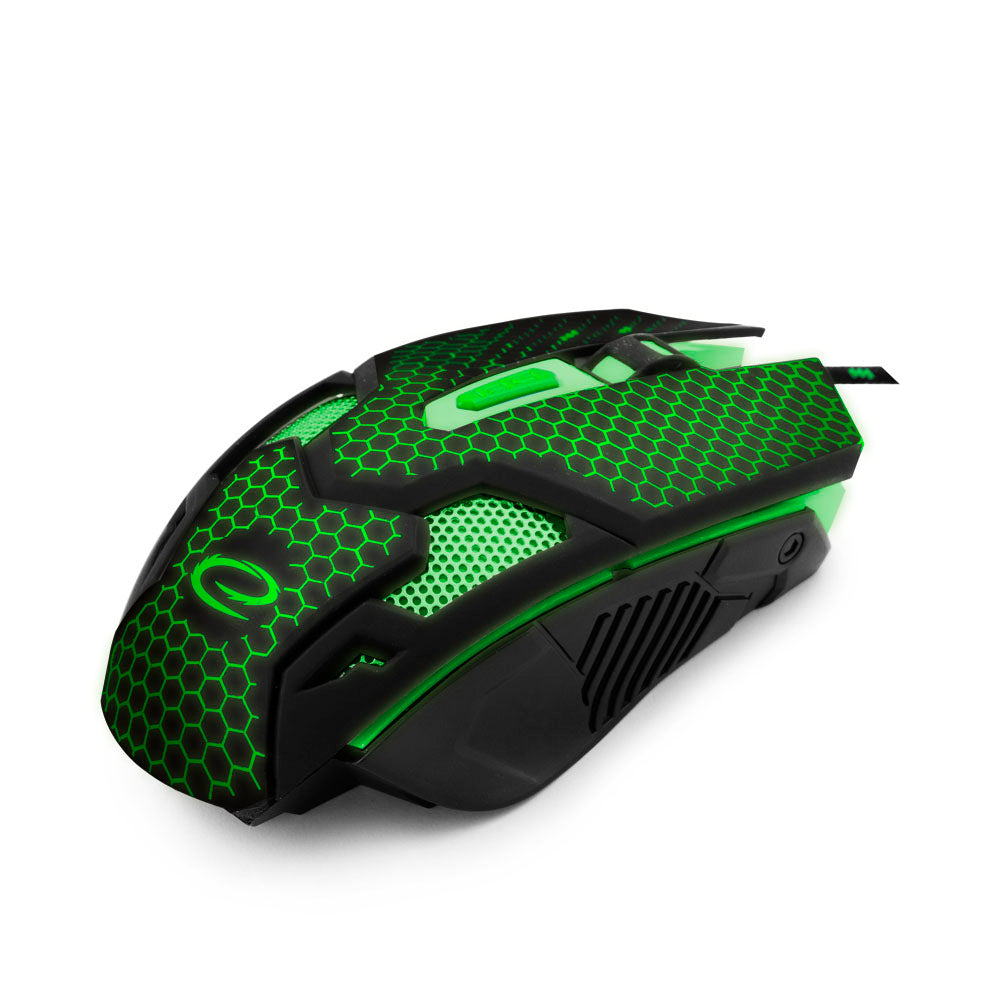 ESPERANZA MYSZ PRZEWOD. GAMING LED 6D OPT. USB COBRA ZIELONA