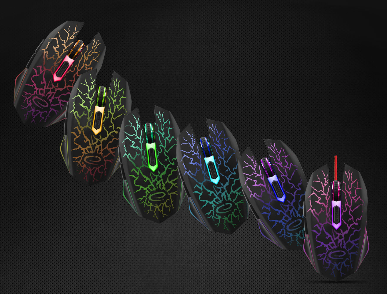 ESPERANZA MYSZ PRZEWOD. GAMING LED 6D OPT. USB LIGHTNING