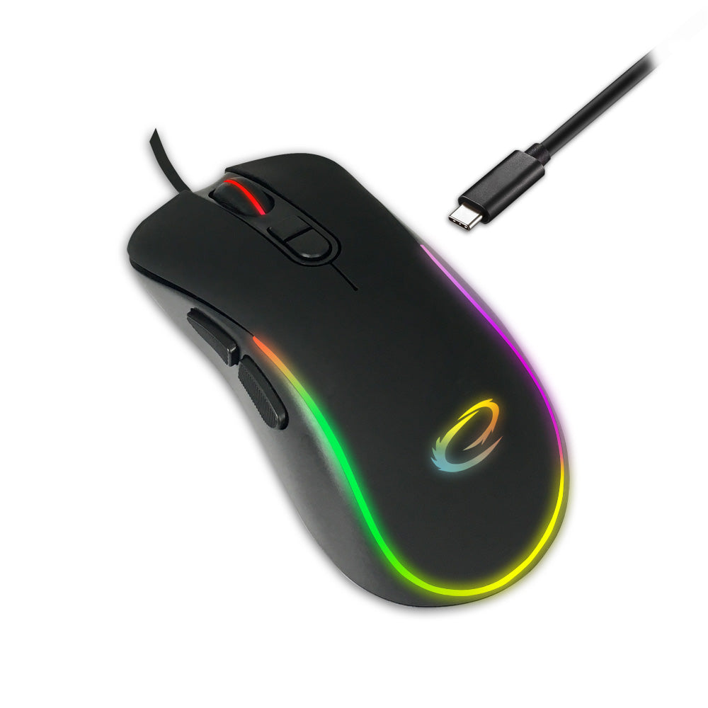 ESPERANZA MYSZ PRZEWOD. GAMING LED RGB 7D OPT. USB-C HESPERIS