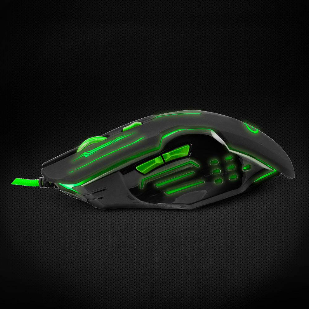 ESPERANZA MYSZ PRZEWOD. GAMING LED 6D OPT. USB APACHE ZIELONA