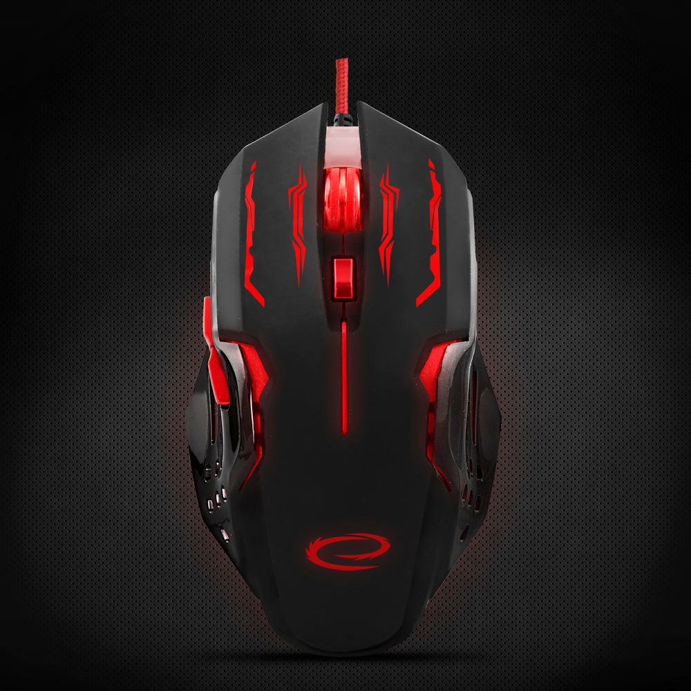 ESPERANZA MYSZ PRZEWOD. GAMING LED 6D OPT. USB APACHE CZERWONA