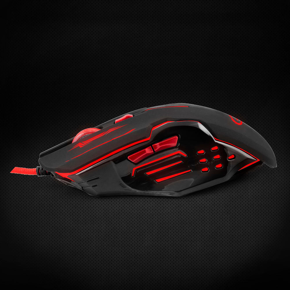 ESPERANZA MYSZ PRZEWOD. GAMING LED 6D OPT. USB APACHE CZERWONA