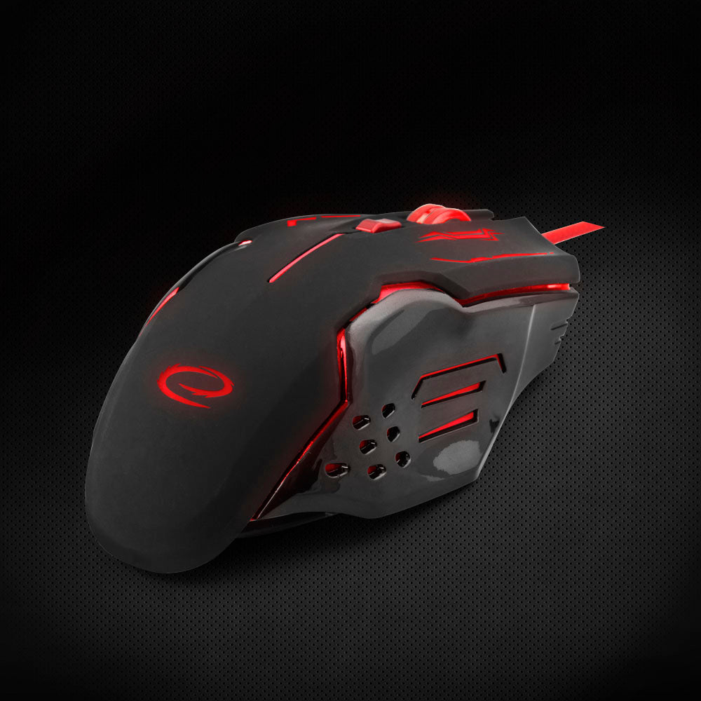 ESPERANZA MYSZ PRZEWOD. GAMING LED 6D OPT. USB APACHE CZERWONA