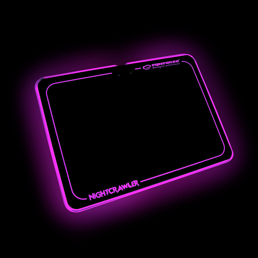 ESPERANZA PODKŁADKA GAMING POD MYSZ LED RGB NIGHTCRAWLER