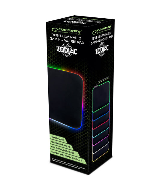 ESPERANZA PODKŁADKA GAMING POD MYSZ LED RGB ZODIAC