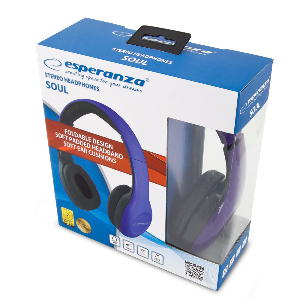 ESPERANZA SŁUCHAWKI AUDIO SOUL FIOLET