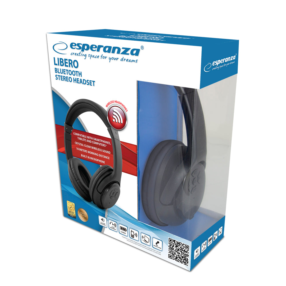 ESPERANZA SŁUCHAWKI BLUETOOTH LIBERO CZARNE