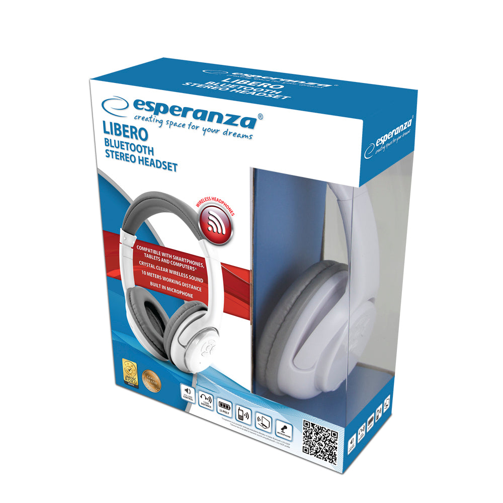 ESPERANZA SŁUCHAWKI BLUETOOTH LIBERO BIAŁE