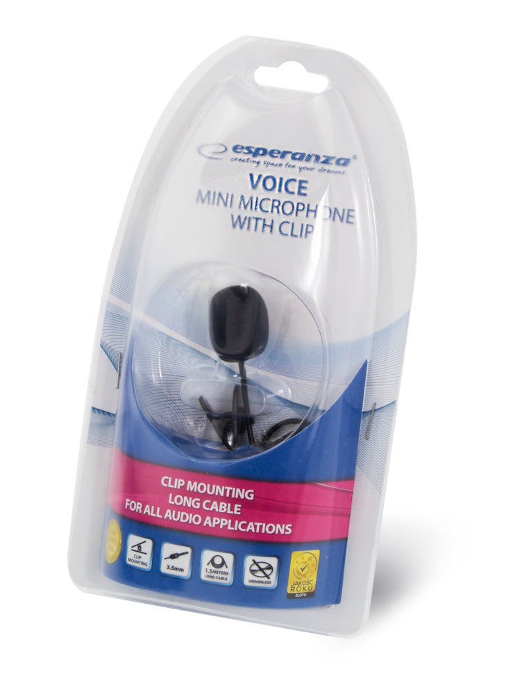 ESPERANZA MIKROFON Z KLIPSEM VOICE
