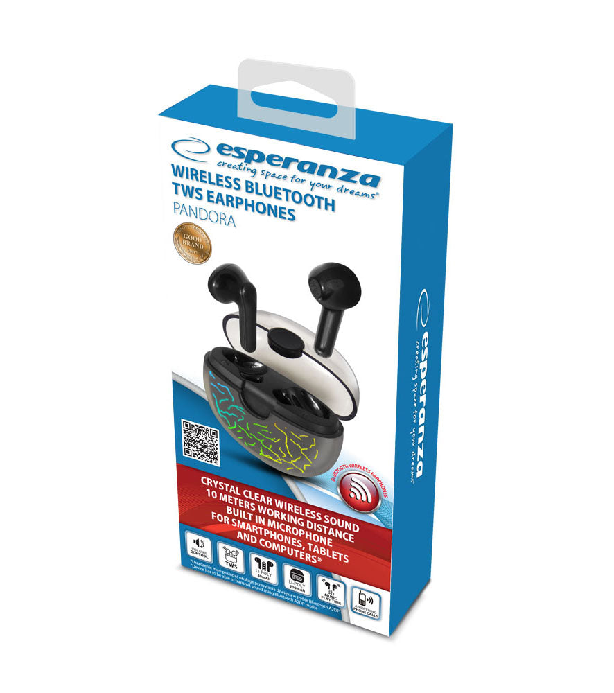 ESPERANZA SŁUCHAWKI DOUSZNE BLUETOOTH TWS PANDORA
