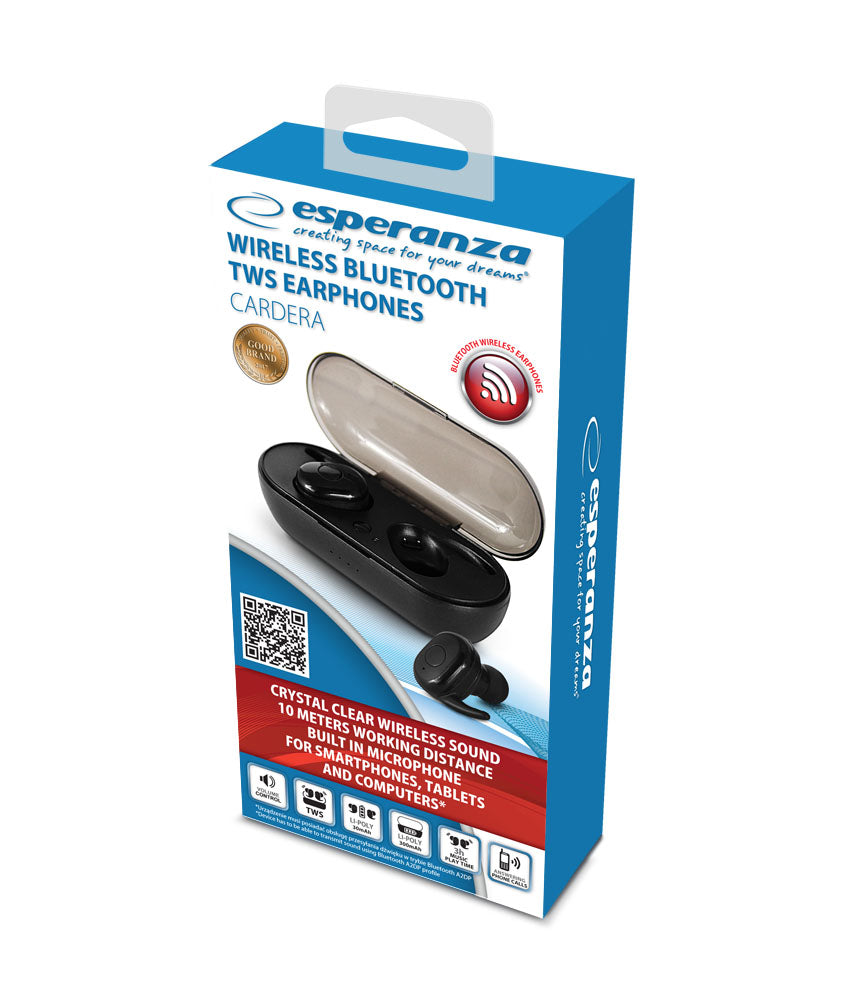 ESPERANZA SŁUCHAWKI DOUSZNE BLUETOOTH TWS CARDERA