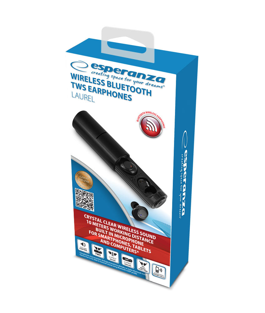 ESPERANZA SŁUCHAWKI DOUSZNE BLUETOOTH TWS LAUREL