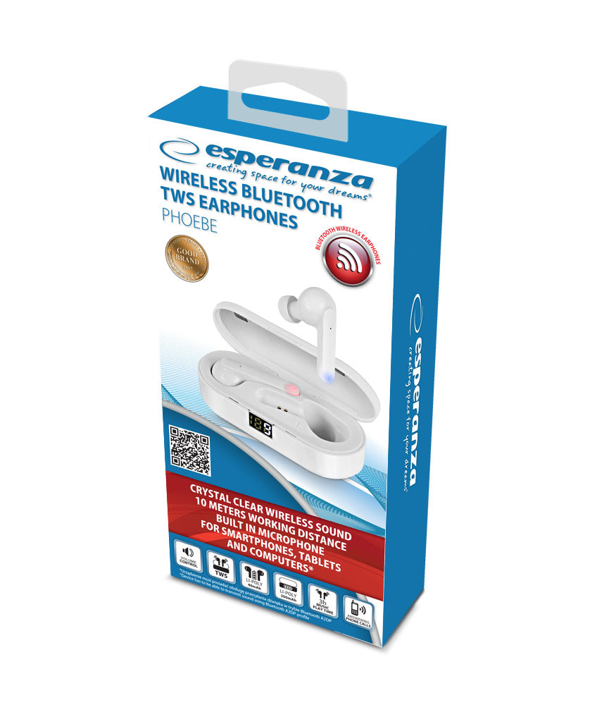 ESPERANZA SŁUCHAWKI DOUSZNE BLUETOOTH TWS PHOEBE