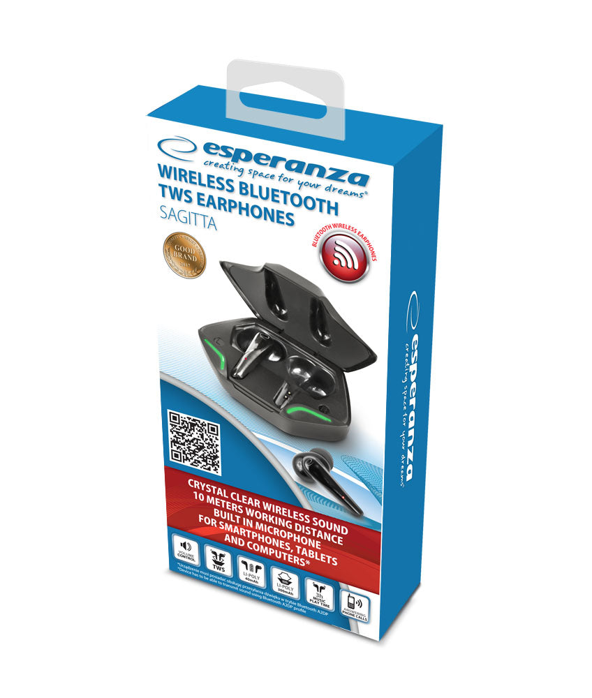 ESPERANZA SŁUCHAWKI DOUSZNE BLUETOOTH TWS SAGITTA