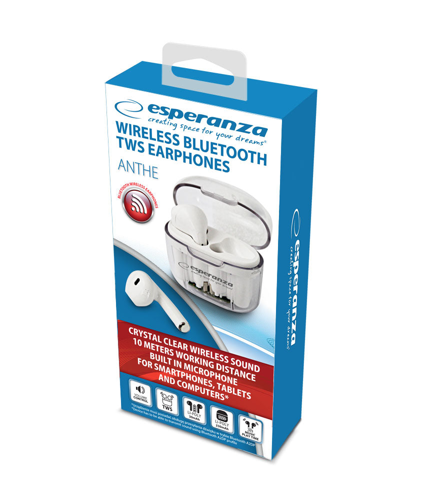 ESPERANZA SŁUCHAWKI DOUSZNE BLUETOOTH TWS ANTHE