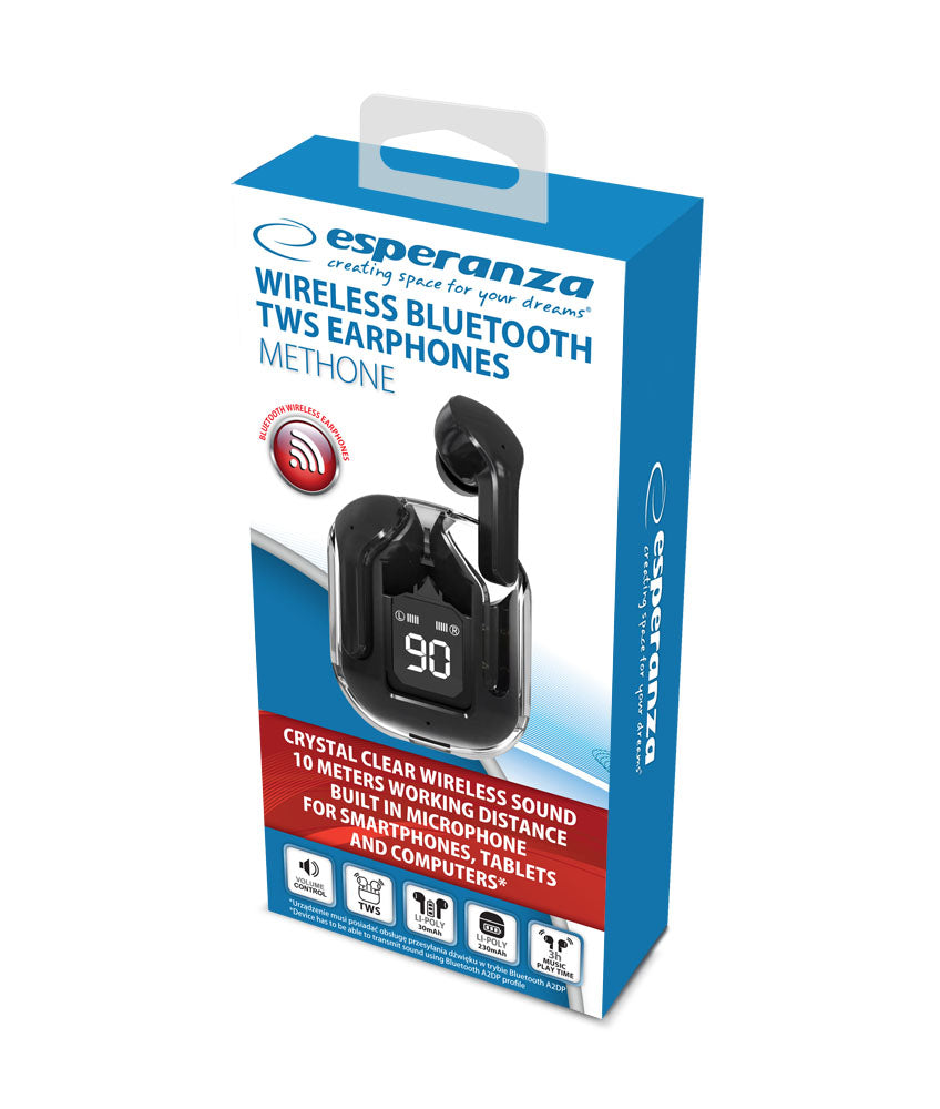 ESPERANZA SŁUCHAWKI DOUSZNE BLUETOOTH TWS METHONE