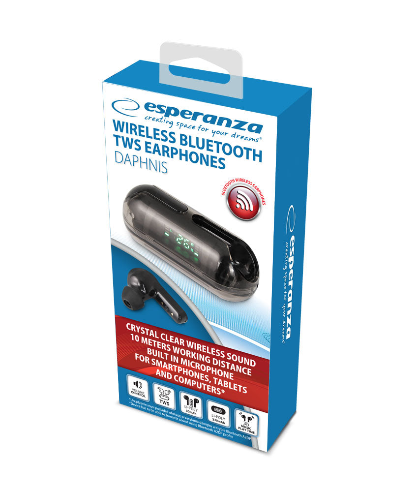 ESPERANZA SŁUCHAWKI DOUSZNE BLUETOOTH TWS DAPHNIS