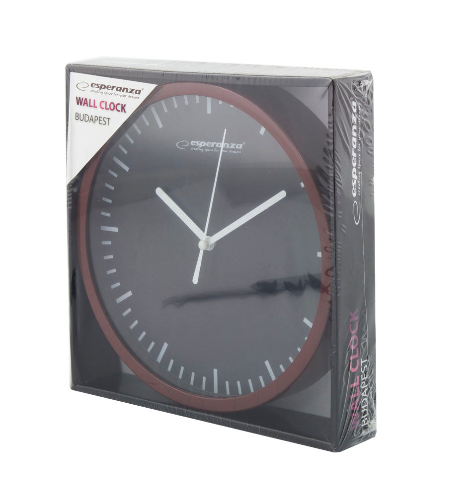 ESPERANZA ZEGAR ŚCIENNY BUDAPEST CZARNY
