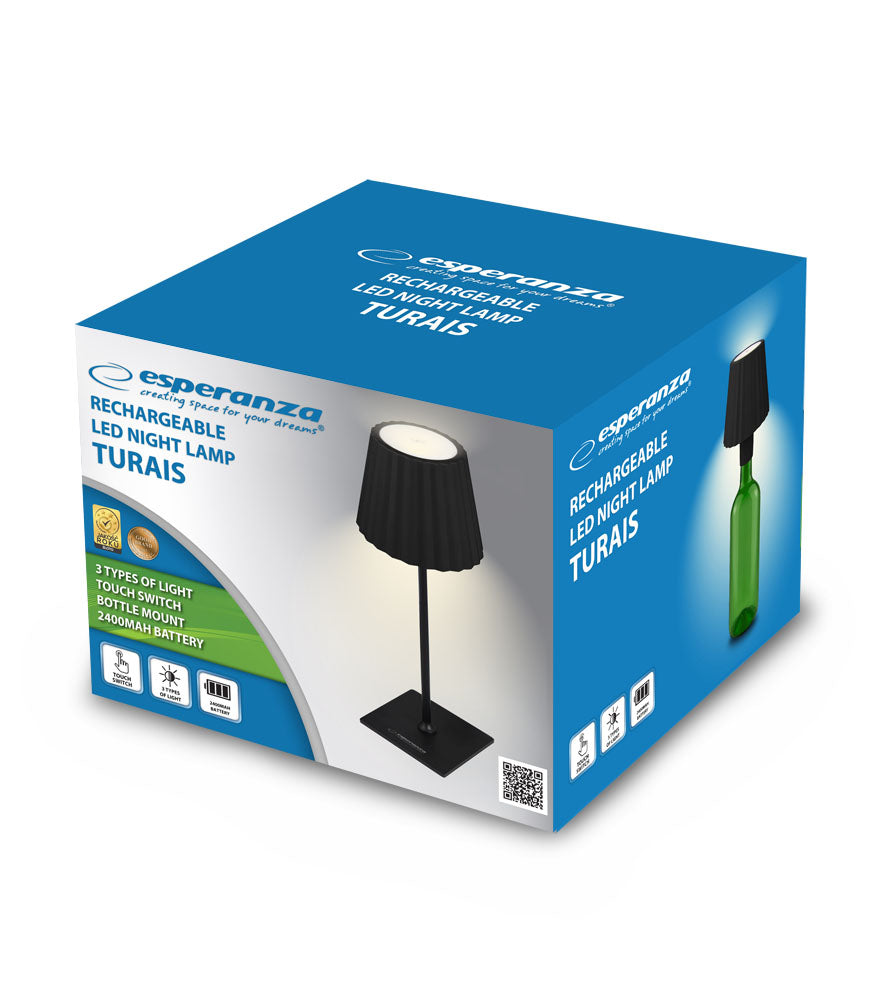 ESPERANZA LAMPKA BIURKOWA LED TURAIS CZARNA