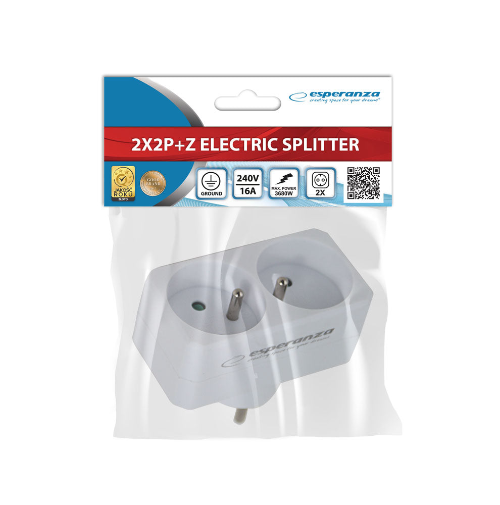 ESPERANZA ROZGAŁĘŹNIK ELEKTR. 2 GN. BIAŁY