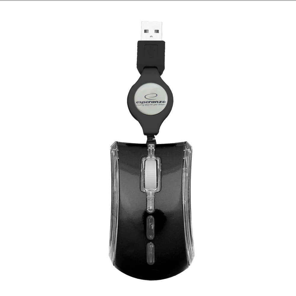 ESPERANZA MYSZ PRZEWOD. MINI OPT. USB CELANEO CZARNA