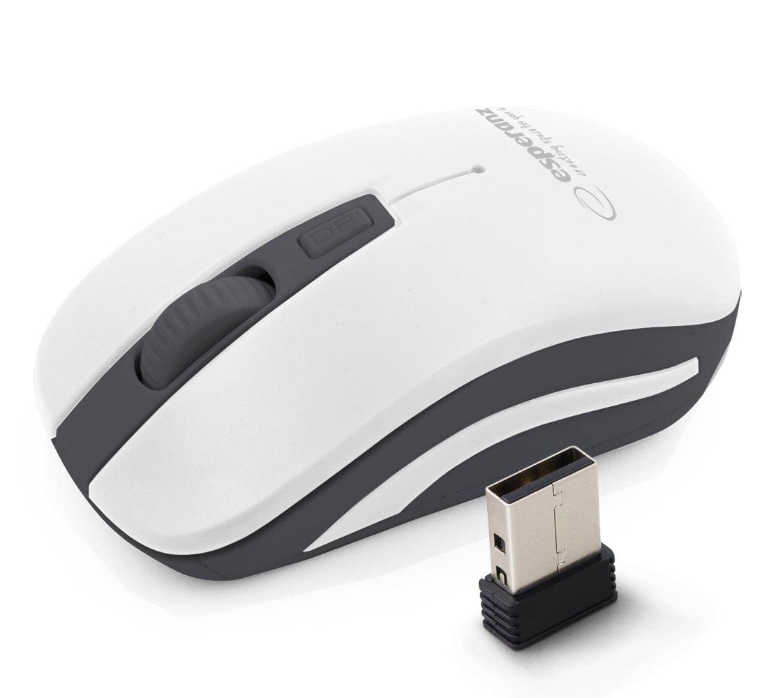 ESPERANZA MYSZ BEZPRZ. 2.4GHZ 4D OPT. USB URANUS BIAŁO/SZARA