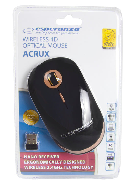 ESPERANZA MYSZ BEZPRZ. 2.4GHZ 4D OPT. USB ACRUX