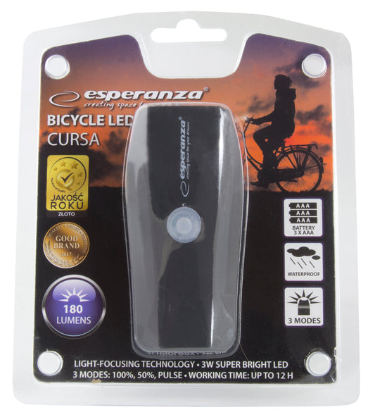 ESPERANZA LAMPKA LED ROWEROWA NA PRZÓD CURSA