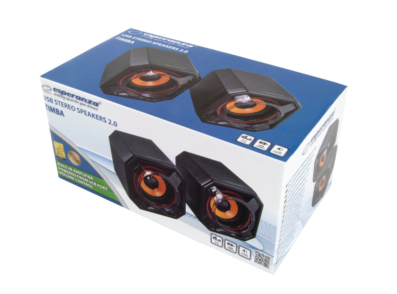 ESPERANZA GŁOŚNIKI 2.0 USB TIMBA