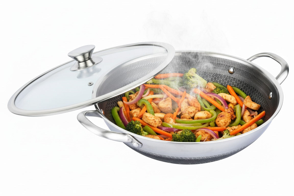 Cheffinger DIAMOND - WOK 32-36cm / Garnek Kazań Kasan stal nierdzewna