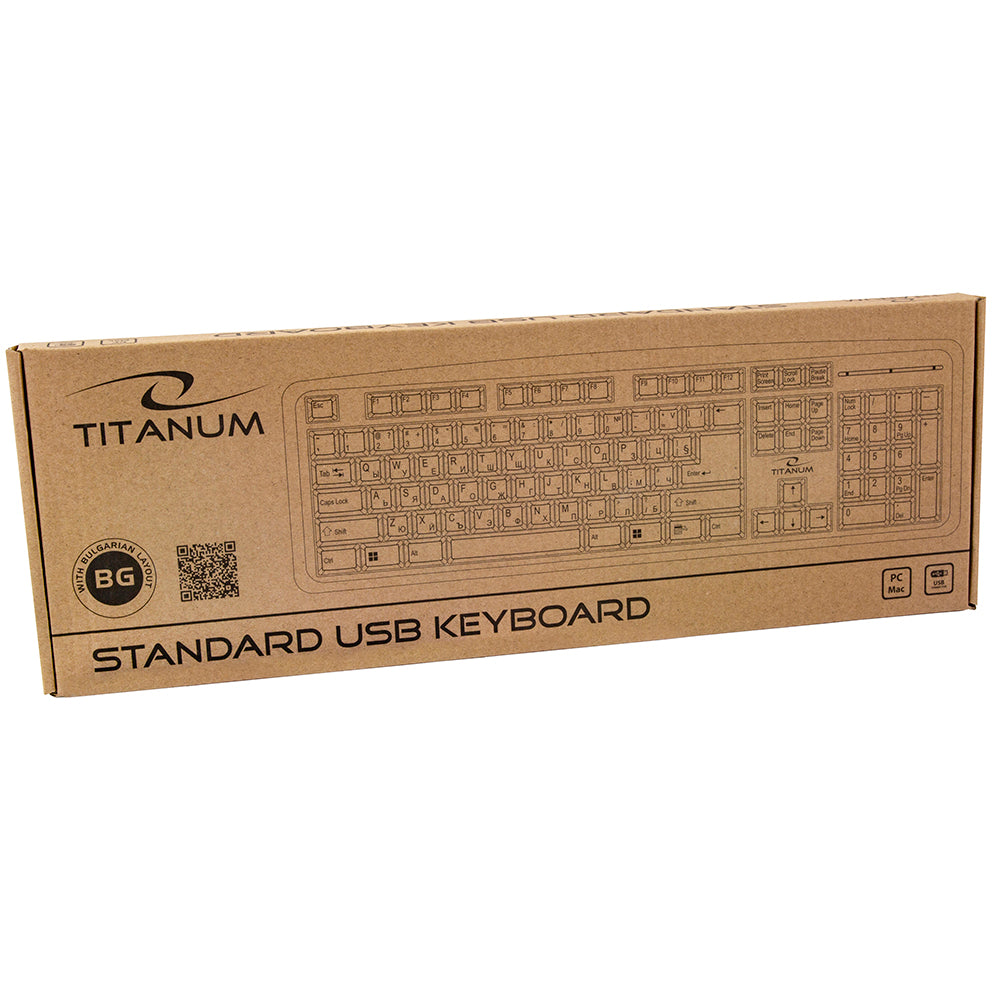 TITANUM KLAWIATURA PRZEWOD. STANDARDOWA USB BG