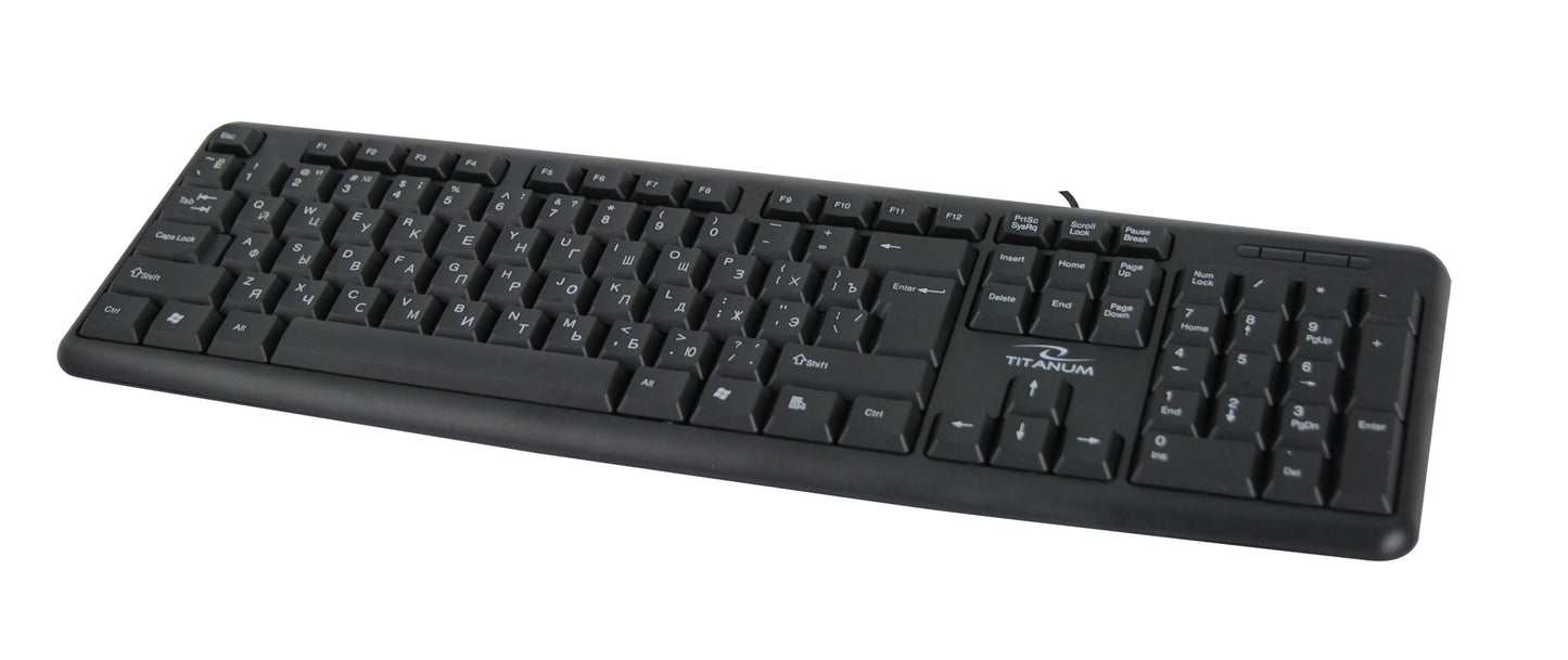 TITANUM KLAWIATURA PRZEWOD. STANDARDOWA USB RUS