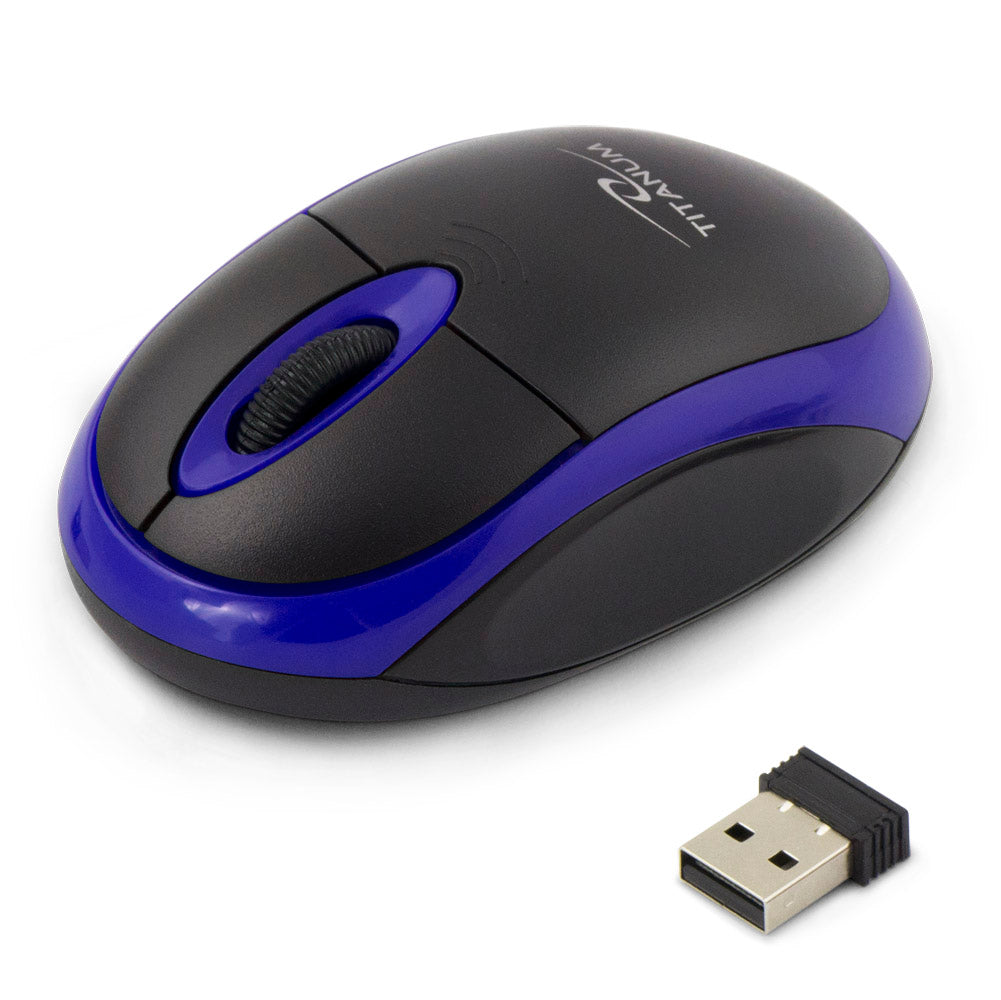 TITANUM MYSZ BEZPRZ. 2.4GHZ 3D OPT. USB VULTURE CZARNO-NIEBIESKA