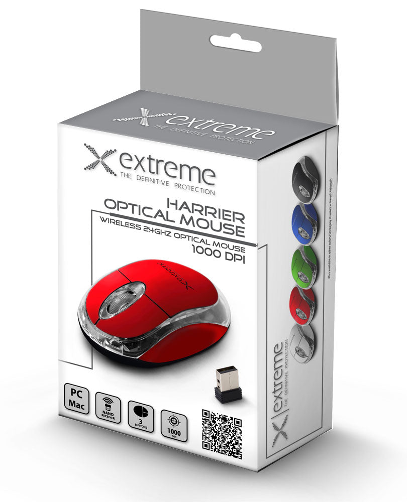 EXTREME MYSZ BEZPRZ. 2.4GHZ 3D OPT. USB HARRIER CZERWONA