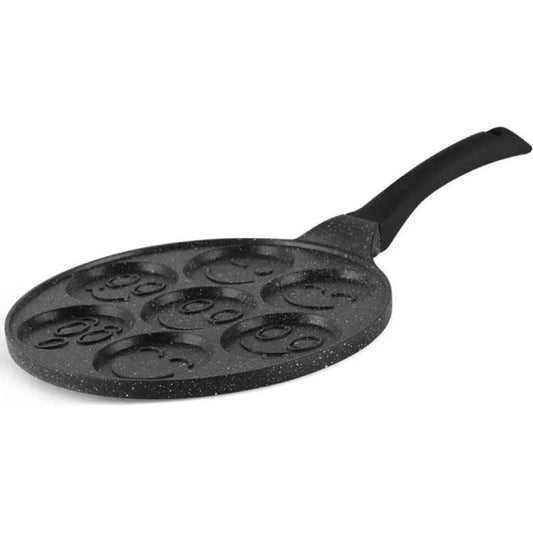 Patelnia do naleśników 26cm Emoji Smiley, odlew aluminium, powłoka non-stick, indukcja , Cheffinger
