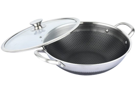 Cheffinger DIAMOND - WOK 32-36cm / Garnek Kazań Kasan stal nierdzewna